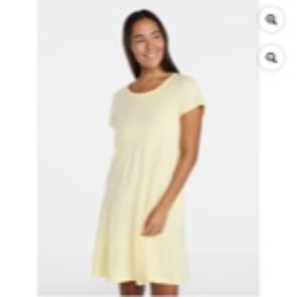 Time and Tru Women’s Lemon Tiered Dress Size XXL NEW